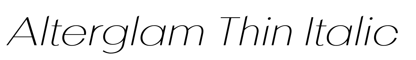 Alterglam Thin Italic